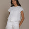 Sandcastle Saturdays Top in White